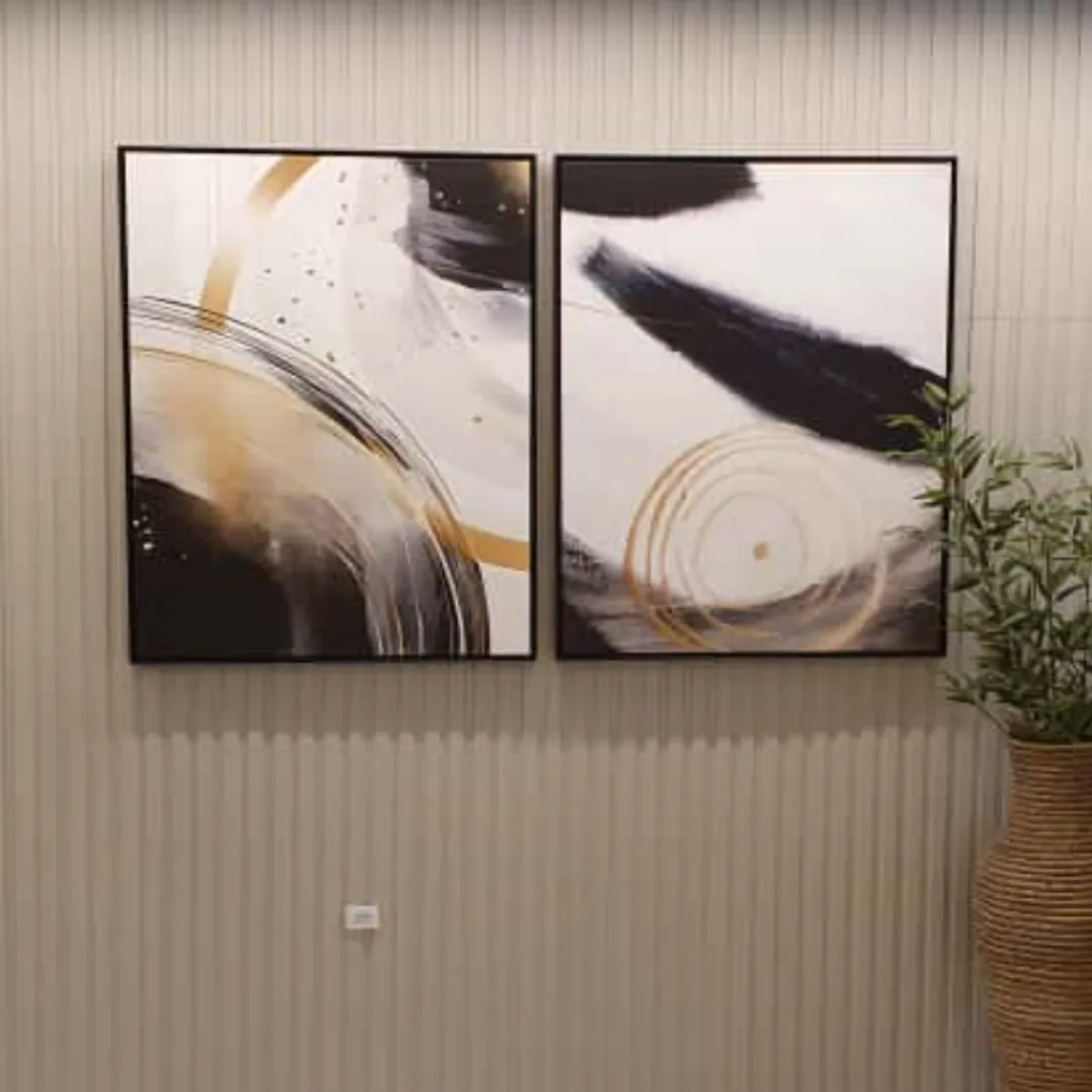 Quadro Abstrato Dourado 08 - 80x100 cm