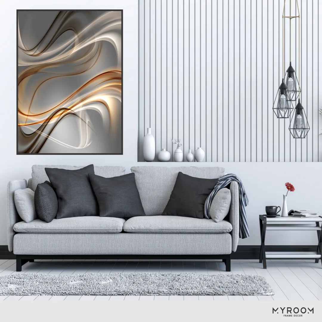Quadro Abstrato cinza 1007