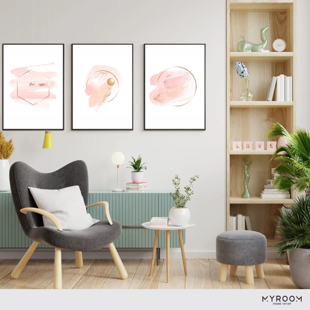 Quadro Abstrato rosa 1040