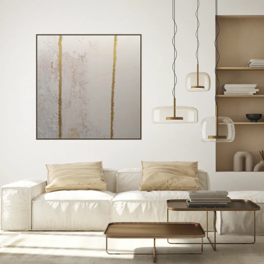 Quadro Abstrato Dourado 06 - 103x103 cm