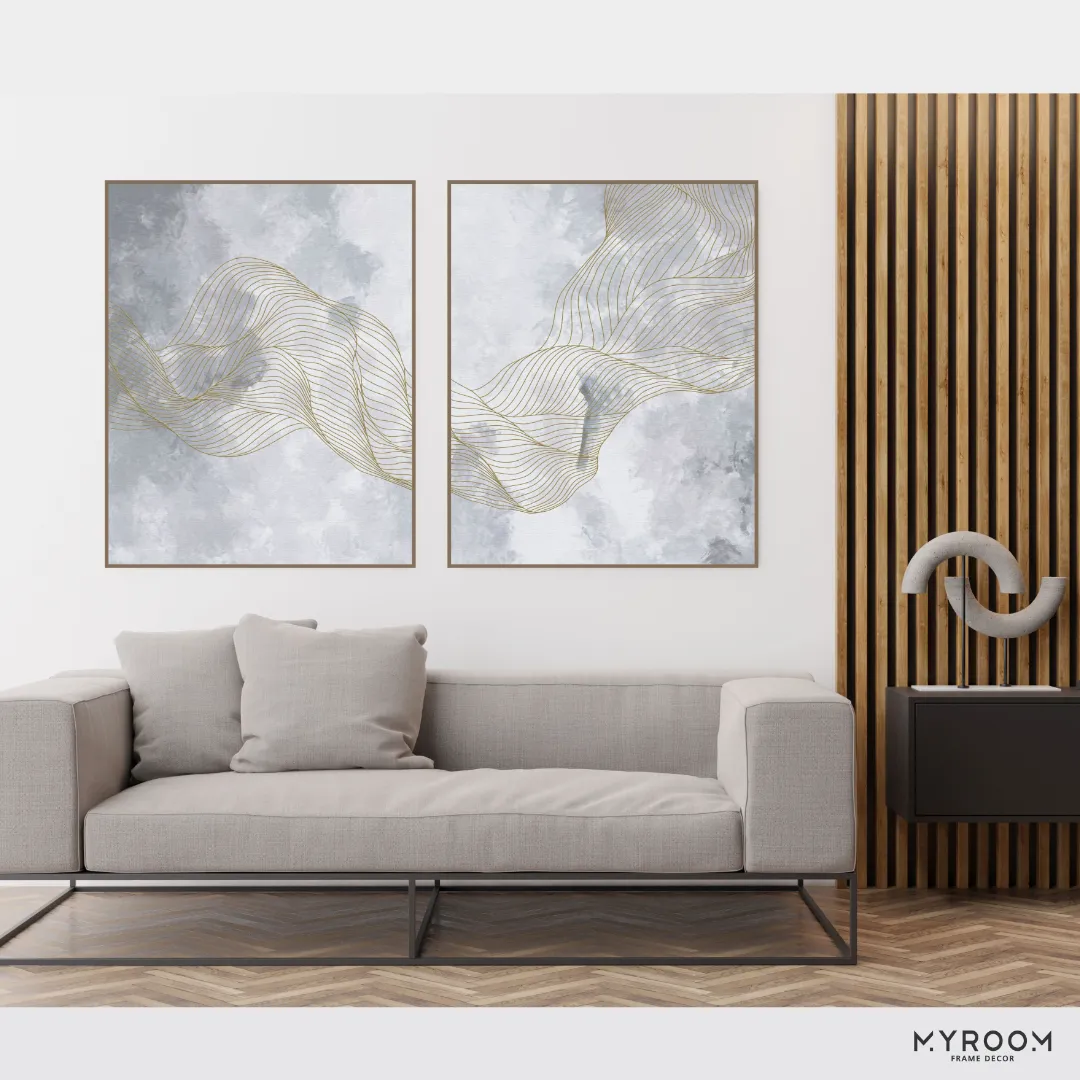 Quadro Abstrato cinza 1001