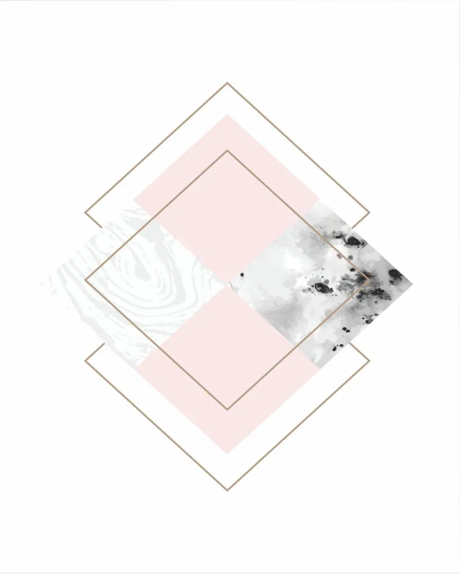 Quadro Abstrato geométrico rosa 1042