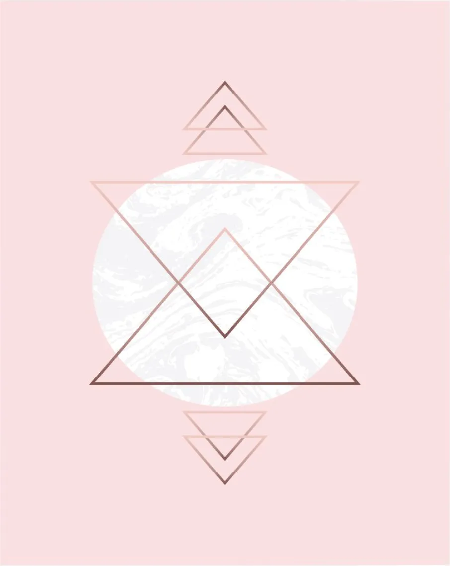 Quadro Abstrato geométrico rosa 1042
