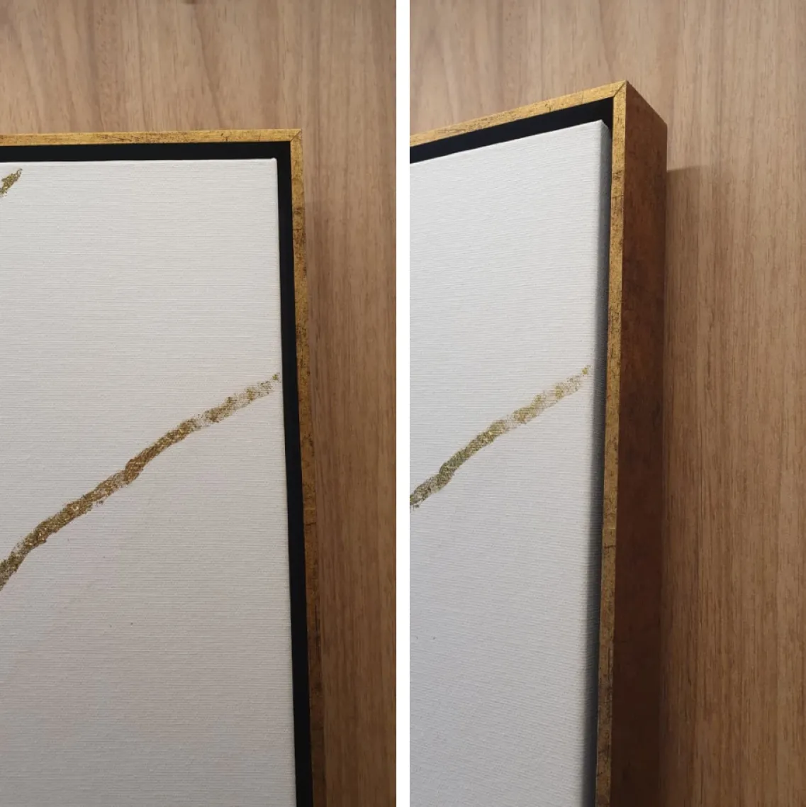Quadro Abstrato Dourado 08 -123x123 cm