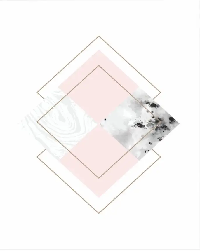 Quadro Abstrato geométrico rosa 1042