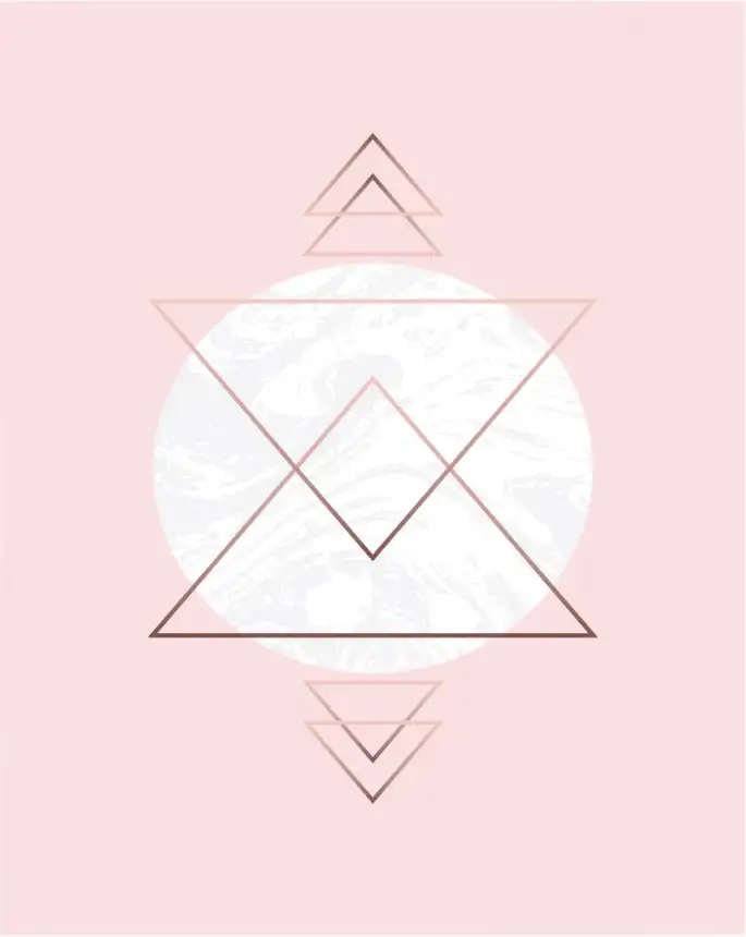 Quadro Abstrato geométrico rosa 1042