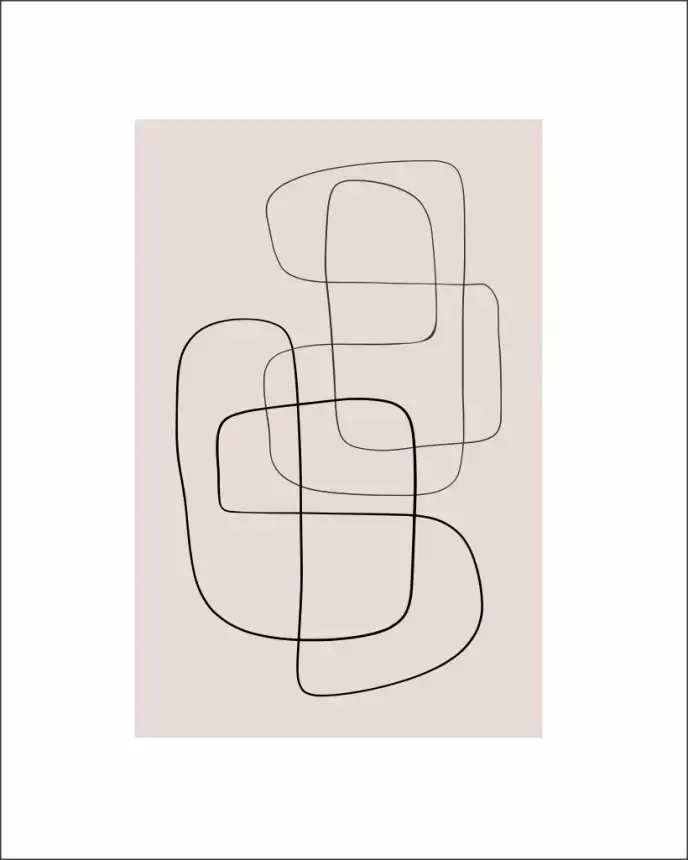 Quadro Abstrato geométrico rosa 1043