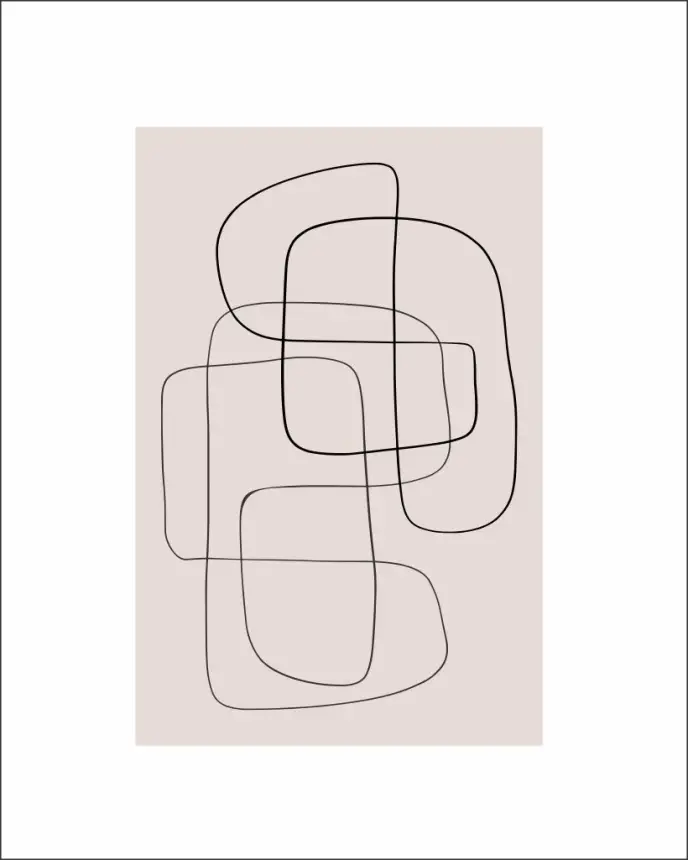Quadro Abstrato geométrico rosa 1043